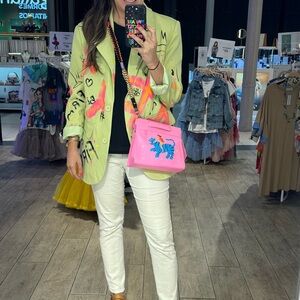 Statement Graffiti Blazer – Madrid Boutique Exclusive